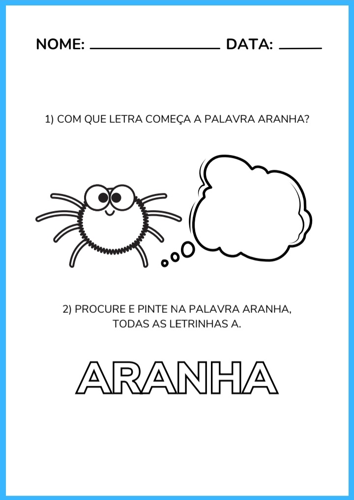 Caderno Descobrindo o Alfabeto