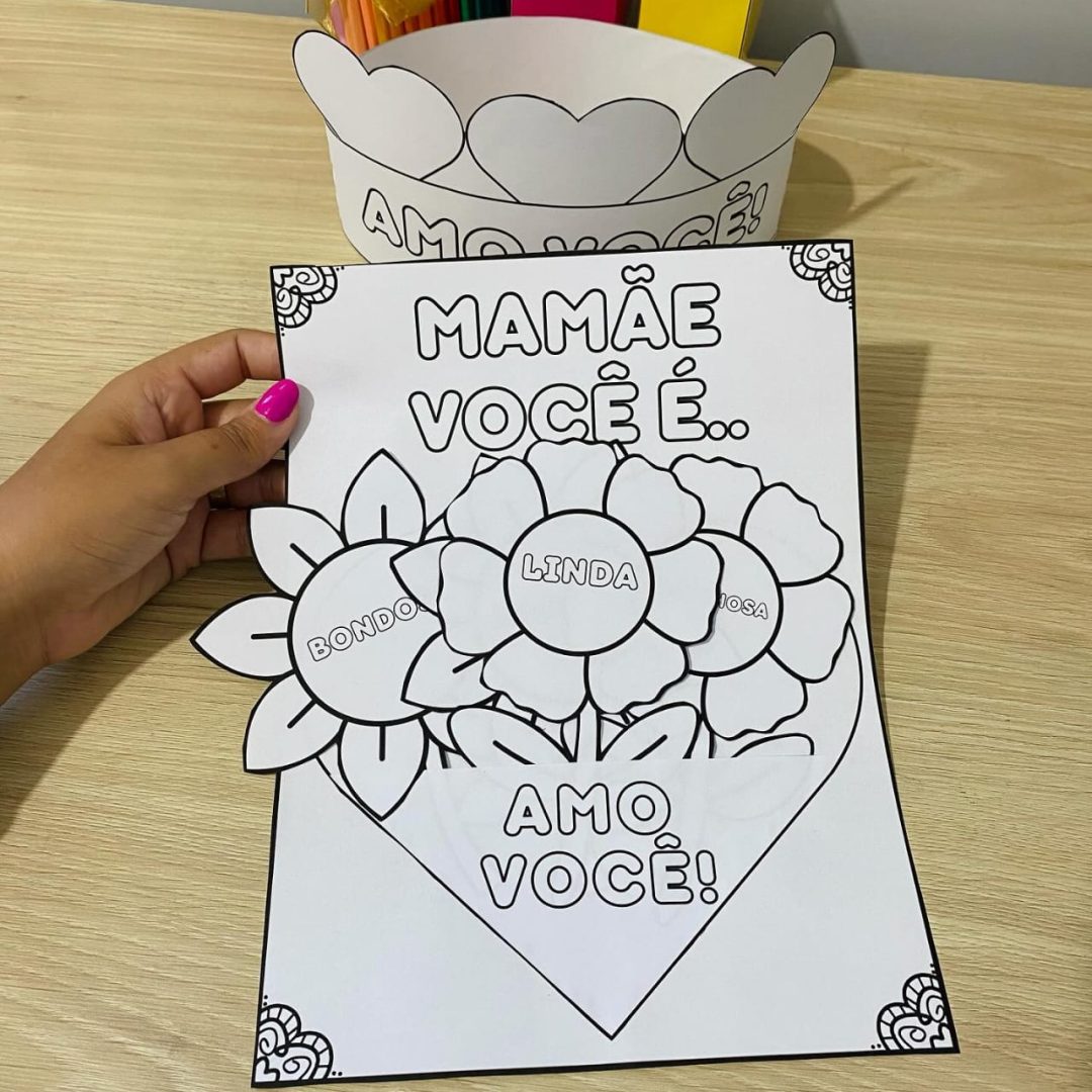 Atividade Interativa - Buquê de flores mamãe